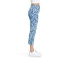 thumbnail image 2 of Women's Topshop Laser Print Raw Hem High Waist Crop Straight Leg Jeans, Size 32, 2 of 5