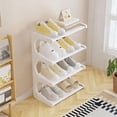 thumbnail image 6 of Shoe Rack, Four Tier Shoe Rack, Shoe Organizer, Bedroom Closet Shoe Rack, Entryway Storage, Plastic Shoe Shelf, Daily Use Shoe Storage, Ventilated Shoe Rack, 6 of 9
