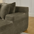 thumbnail image 6 of 83" Oversized Double Chaise Lounge, Compressed Upholstered Sleeper Sofa Bed, Cloud Sectional Couch with Pillows for Living Room, No Assembly Required, Brown, 6 of 10