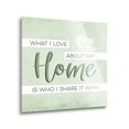 thumbnail image 2 of Love Home Who I Share With Mint House 12 x 12 Glass Wall Hanging Sign, 2 of 4
