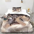 thumbnail image 1 of Housse de Couette pour Garçons, Adolescents, Enfants, Motif Imprimé Attaque des Titans, Dessin Animé, Simple, 1 of 5