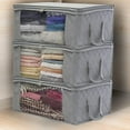 thumbnail image 3 of Non-tissé Quilt Sac de Rangement Armoire Boîte à Vêtements Étanche à l'Humidité Anti-Poussière Portable, 3 of 3