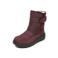 thumbnail image 4 of SIMANLAN Womens Winter Snow Boots Slip On Mid Calf Bootie Anti-Slip Faux Fur Lined Waterproof Outdoor Footwear, 4 of 8