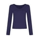 thumbnail image 4 of Camisa lisa de manga larga con cuello en V para mujer - Blusa ajustada para fiestas informales - Tallas S-XXL, 4 of 7