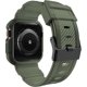 thumbnail image 2 of Compatible con correas Apple Watch de 45 mm, 44 mm y 42 mm con estuche, correa resistente a prueba de golpes (verde militar, 42-44 mm), 2 of 5