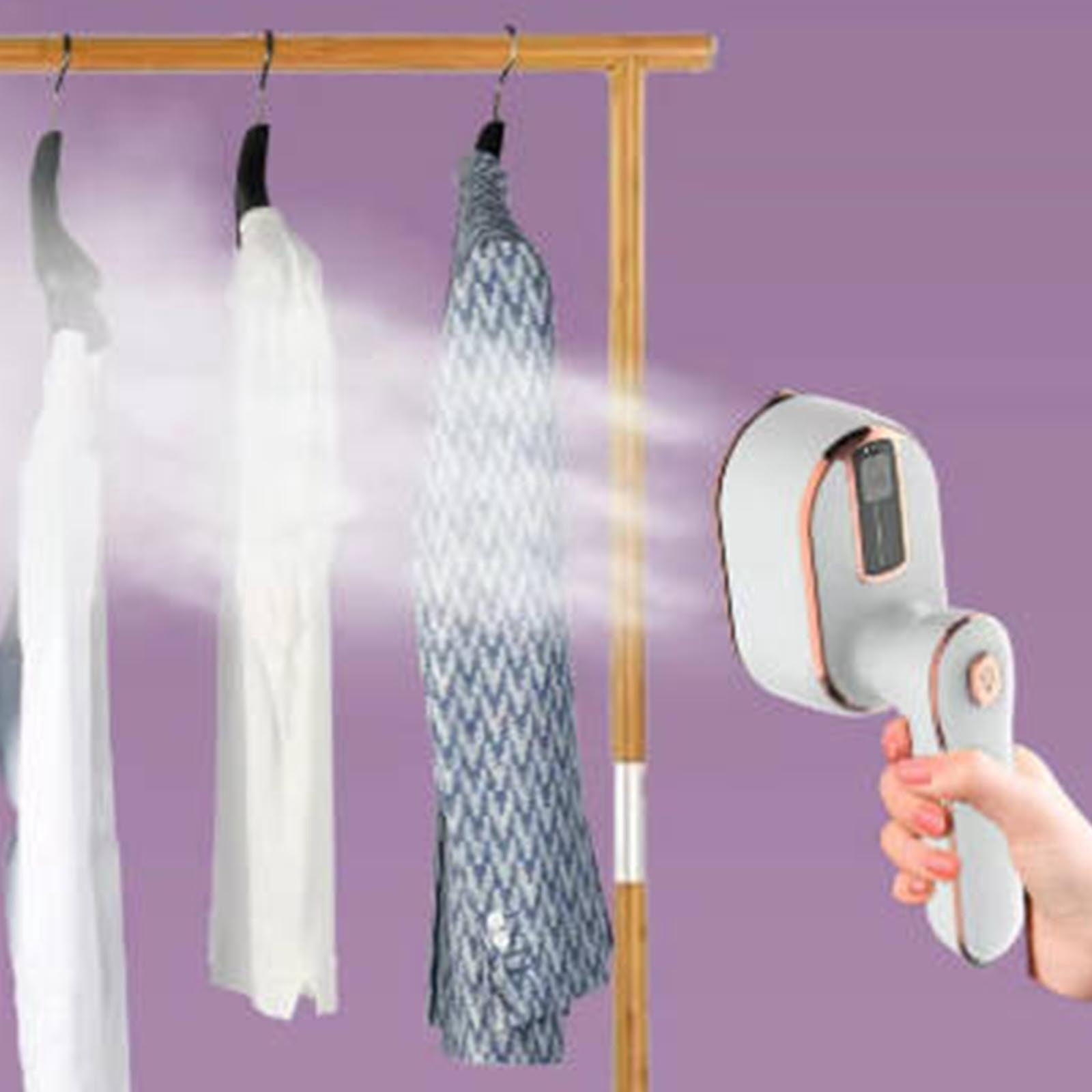 Handheld Steam Iron 2-in-1 Stainless Steel for Travel & Home Use - 1000W Fast Heating, Safe for All Fabrics, Ideal for Wrinkle Removal White