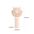 thumbnail image 3 of Ohufall USB Rechargeable Mini Handheld Fan 3 Speed Powerful Quiet Cooling Desk Fan With Base For Makeup, 3 of 6