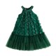thumbnail image 1 of Arcos para Niñas de Moda Color Sólido Cuello Colgante Vestido de Malla Tridimensional para 3-10 Años Vestido de Fiesta de Niñas Niños, 1 of 9