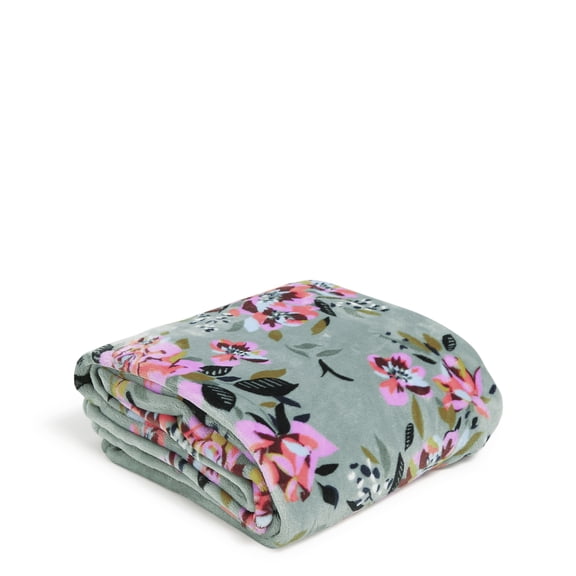 Vera Bradley Women's Fleece Plush Throw Blanket Rosy Outlook