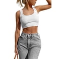 thumbnail image 2 of Liacowi Women Solid Color Tank Tops U-Neck Sleeveless Vests Summer Slim Fit Crop Tops Streetwear, 2 of 9