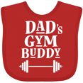 thumbnail image 3 of Inktastic Daddy Gym Buddy Workout Fitness Boys or Girls Baby Bib, 3 of 4