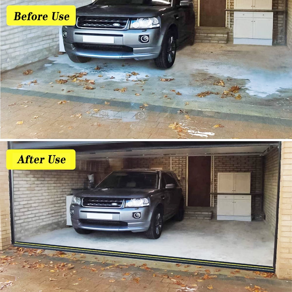 Surpass Universal Garage Door Bottom Threshold Seal Strip, DIY Rubber Weather Stripping Replacement Easy Installation, Without Sealant/Adhesive (10 feet and 20 feet)