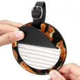 thumbnail image 2 of Squirrel 2pcs PU Leather Round Bag Tags with Privacy Cover and Name ID Tag - Suitcase Tags for Travel Luggage, Handbags, Backpacks, School Bags, 2 of 6