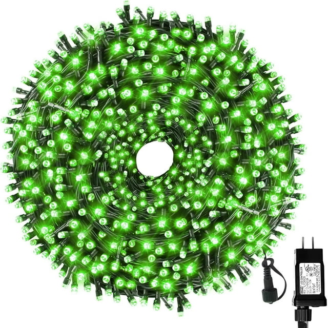 Tcamp 105FT 300 LED Green Christmas Tree Lights Outdoor Indoor String Lights End to End Plug, 8 Modes Christmas String Lights Waterproof UL Certified Fairy Lights for Christmas Wedding Holiday