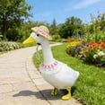 thumbnail image 5 of Porch Goose Outfits, Outdoor White Goose Statue with Costume set Garden Decor, for Holiday Porch ,Gooses Clothes Yard Accent for Home Decors Housewarming Gifts, 5 of 6