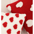 thumbnail image 4 of Hxlamzoo Valentine's Day Pillow Covers 18 x 18 Set of 2, Cozy Heart Embroidered Soft Plush, Valentines Day Decorative Pillow Covers for Sofa Couch Bedroom Living Room (No Inserts Included), 4 of 6