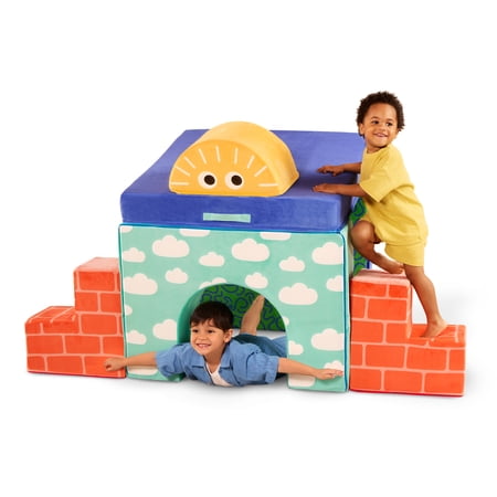 Battat Cloud Castle Foam Fort Building Set with 5 Multicolor Play Shapes, Indoor Toy for 12 Months +