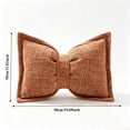 thumbnail image 3 of Bow Pillow 11.8 X 19.7 in Chenille Waist Cushion Vintage Texture Scandinavian Decorative Throw Pillow for Sofa Bed Living Room Bedroom Home Decor, Soft Lumbar Support, Home Decoration Pillow, Red, 3 of 6