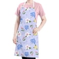thumbnail image 5 of Pioneer Flower Floral Print Pattern Apron for Women and Men, Cotton Linen Waterproof with Pockets, Adjustable, 33x27 Inch for Kitchen, Gardening, BBQ, Salon, 5 of 6