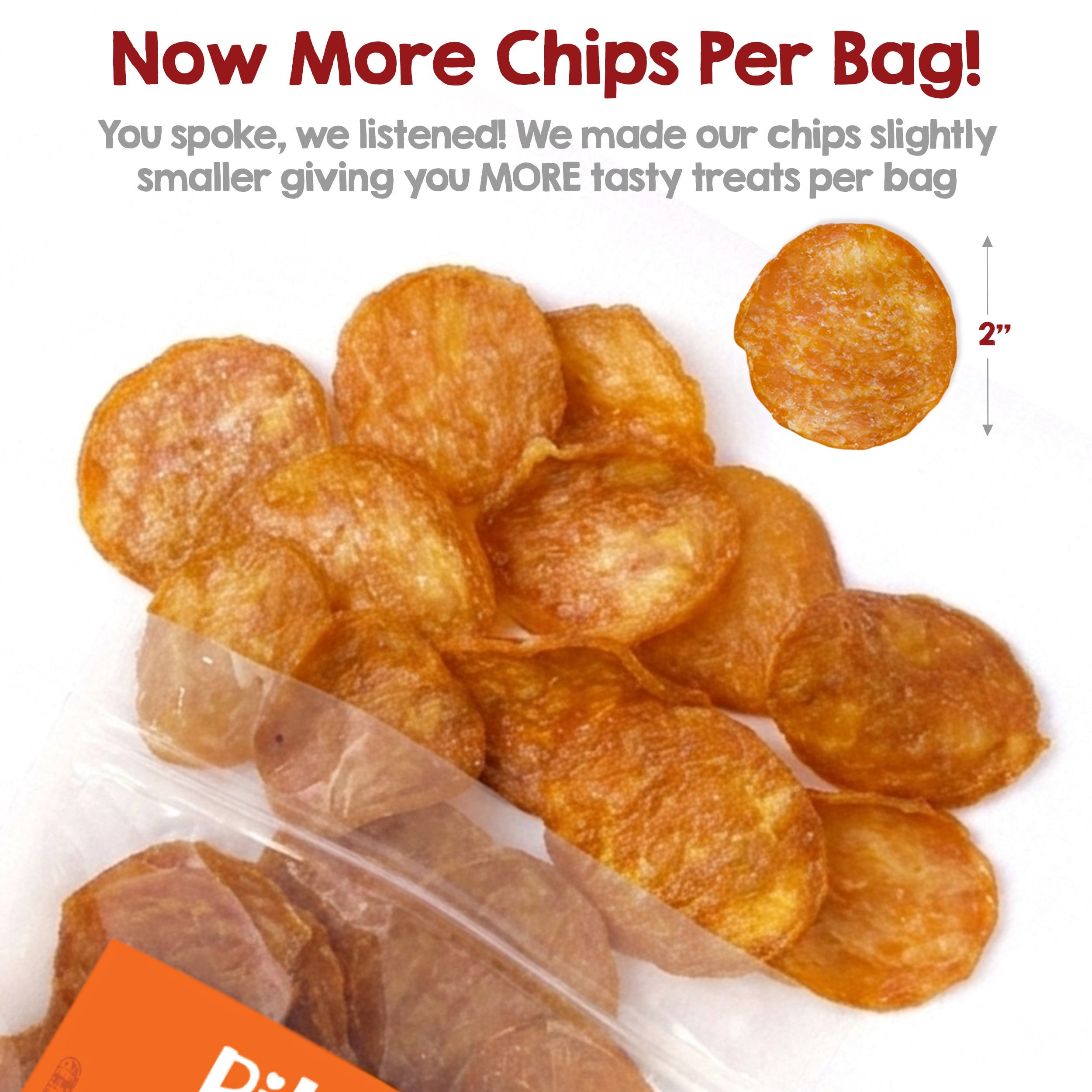 Riley's Chicken Waffle Chips Treats for Dogs, 6 oz Bag