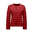 thumbnail image 5 of Bibifish Women's Down Jackets Casual Collarless Button Front Lightweight Jackets Winter Daily Wear Packable Down Jackets With Pockets, 5 of 5