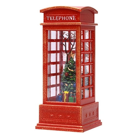 

Christmas Telephone Booth Night Light Night Lamp Home Decoration Party Supply