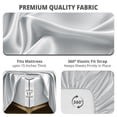 thumbnail image 3 of Lux Decor Satin Sheets Queen Size - 4 Piece Cooling Silky Bed Sheet Set for Hair and Skin, Similar to Silk, 15" Deep Pocket, OEKO-TEX Certified (Gray), 3 of 10