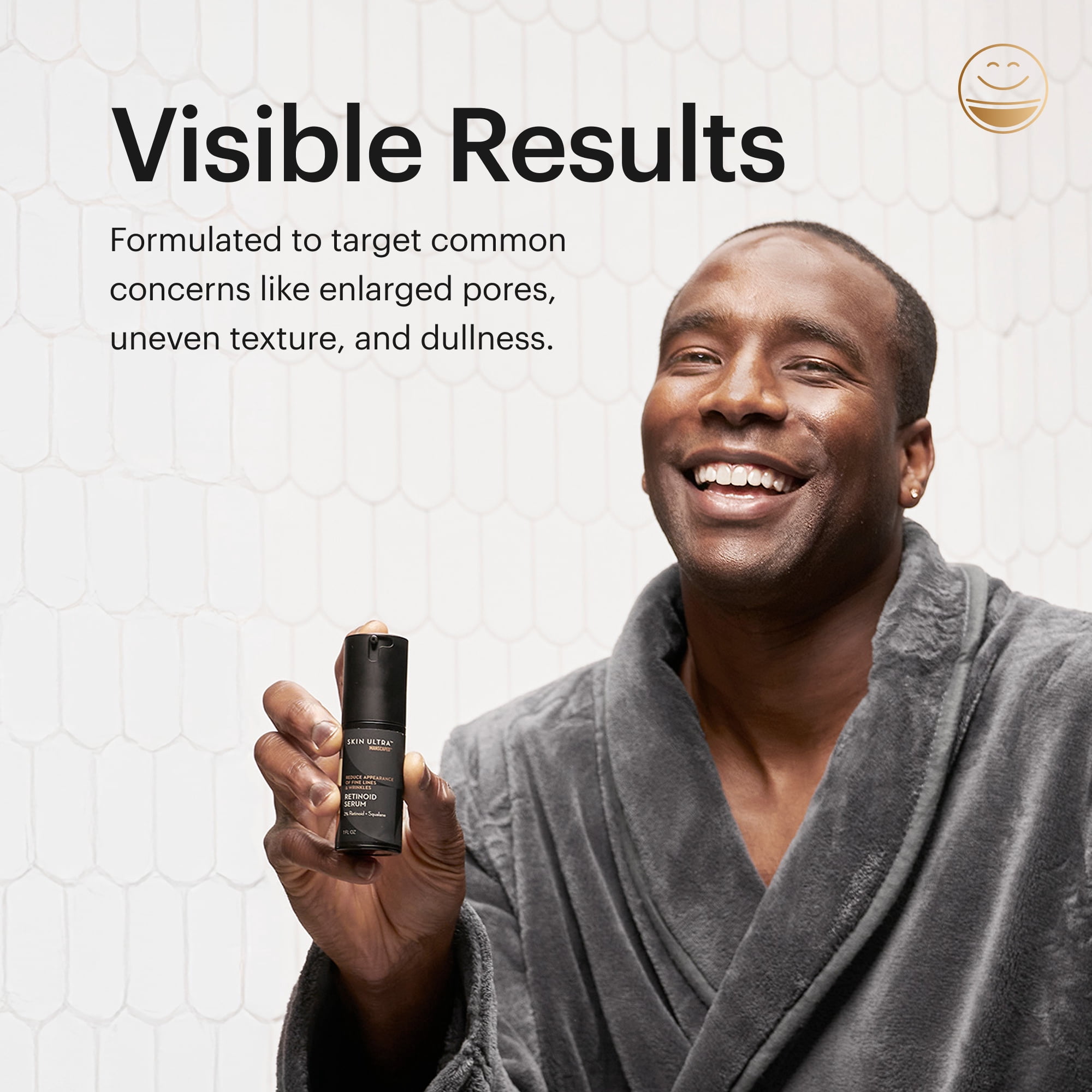 MANSCAPED® Skin Ultra™ Retinoid Serum - Dual Retinoid Age-Defying Formula with Squalane, Ceramides & Hyaluronic Acid to help Reduce Appearance of Fine Lines, Wrinkles & Dark Spots, 1 fl oz.