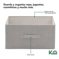 thumbnail image 3 of Comoda Cajonera de 4 Cajones Mueble Organizador Tela Madera beige M, 3 of 4