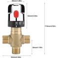 thumbnail image 5 of Brass 3 Way Thermostatic Mixing Valve For Shower System Water Temperature Pipe Basin Thermostat Control, 5 of 5