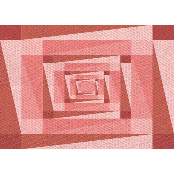 Ahgly Company Machine Washable Indoor Rectangle Transitional Pastel Pink Area Rugs, 2' x 3'