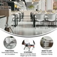 thumbnail image 6 of Flash Furniture HERCULES Series 880 lb. Capacity White Plastic Stack Chair with Titanium Gray Powder Coated Frame, 6 of 13