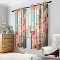 thumbnail image 2 of Yayeee Window Curtains Set of 2 for Living Room Light Filtering 63"x42", Cityscape Painting, 2 of 7