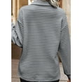 thumbnail image 3 of DOKOTOO Womens Pullovers Sweatshirts Fall Sweatshirts Textured Long Sleeve Lapel Neck Shirts Sweatshirts Gray S US4-6, 3 of 7