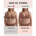 thumbnail image 4 of Café Bra OEAK Deep V inalámbrico para mujer, cómodo, para flexiones, 4 of 8