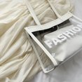 thumbnail image 4 of Bolso De Hombro Moda femenina embrague impermeable transparente axila Bolso para mujer (blanco), 4 of 9