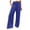 Dark Blue, variant on pstuiky Linen Pants Women, Womens Casual Slim High Elastic Waist Solid Color Sports Cotton and Linen Pants Wide Leg Pants Woman Pants