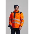 thumbnail image 3 of Portwest T402 Men's PW3 Waterproof Hi Vis Safety Jacket - Windproof High Visibility Reflective Softshell Jacket Orange/Black, Small, 3 of 8