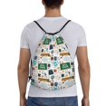 thumbnail image 2 of Kdxio Back To School A Print Drawstring Backpack Bag,Waterproof Draw String Back Sack, Gym Drawstring Bags Swim Bag For Unisex, 2 of 9