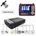thumbnail image 4 of HD ST-5150 DVB-S2/T2/C COMBO HD Satellite TV Finder Hommald Signal Winder Winder Finder de satélite H.265 HEVC MPEG-4 4.3 PULGADAS TFT LCD, 4 of 7