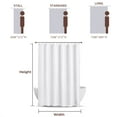 thumbnail image 2 of Yiannan Waterproof Fabric Shower Curtain Liner with 3 Magnets, Machine Washable,72x72, White, 2 of 7
