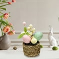 thumbnail image 2 of Moocorvic Easter Eggs Artificial Woven Easter Basket Potted Plants Ideal Gifts Office Home Decor Tabletop Centerpiece, 2 of 7