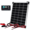 thumbnail image 1 of DYVIAHOME Solar Panels Kit Monocrystalline Solar Battery Maintainer 12V Solar Charge Controller with Extension Cable and Clips O-Ring Terminal fit RV Car Rooftop Camp Off, 1 of 8
