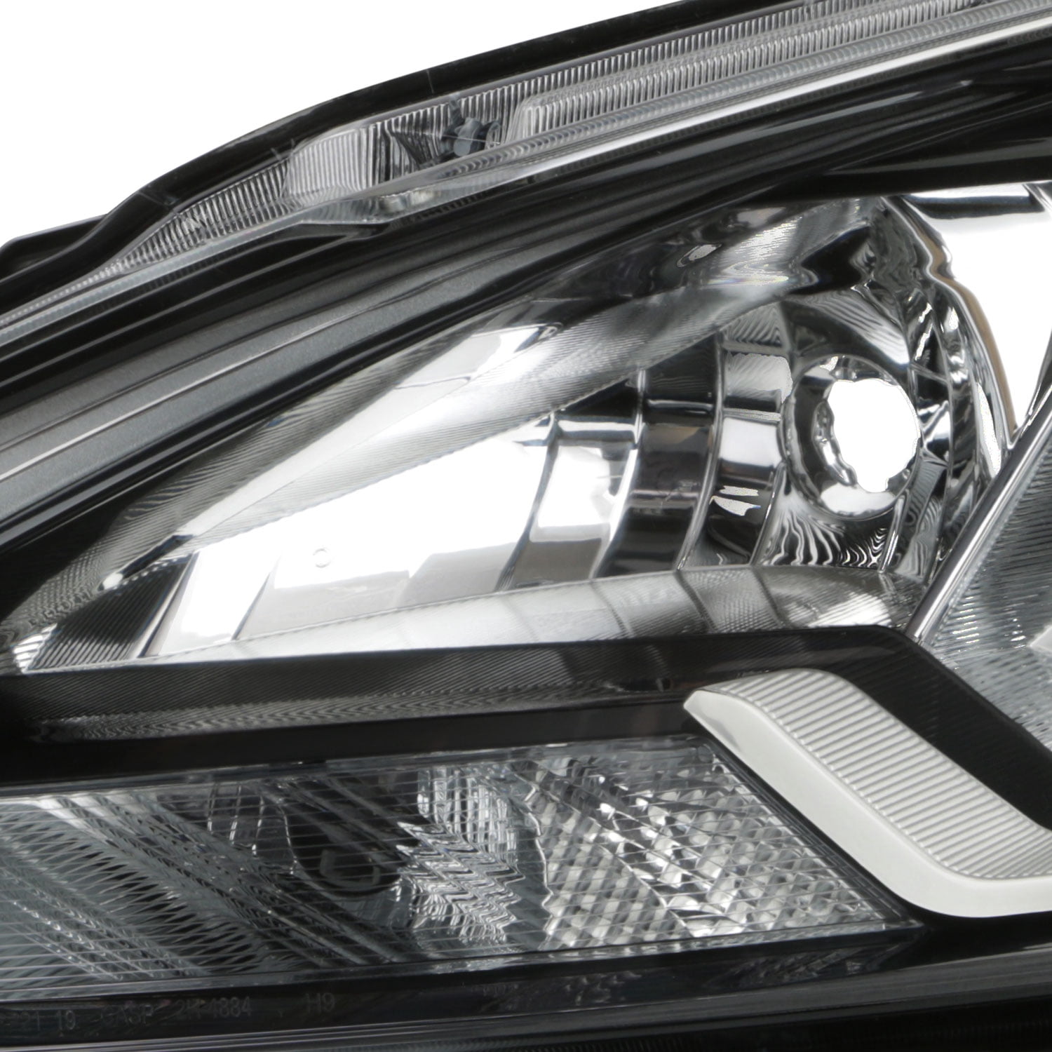 AKKON - Fits 2016 2017 2018 2019 Sentra [Halogen Type] Headlights w/ Chrome bezel Pair Headlamps Driver Left + Passenger Right