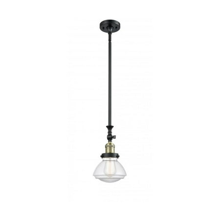 

Black Antique Brass Tone Mini Pendants 7 Wide Clear Glass Steel/Cast Brass Medium Base 1 Light Fixture