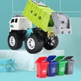 thumbnail image 3 of Garbage Truck with 4 Trash Sorting Cans for Kids Sanitation Truck Car Garbage Trucks Playset Toy Vehicles Set Holiday Birthday Gift, 3 of 4