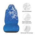 thumbnail image 4 of Wukai Blue Christmas With Snowflakes Full Set Car Seat Covers with Soft Padding Universal Auto Front Seats Protector and Cushion Mat, 4 of 5
