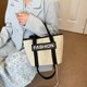 thumbnail image 4 of Sywqhk Bolso Bandolera De Paja Mujer Beach Hit Color Letters Crossbody Bolso (Negro) Sywqhk Para estrenar, 4 of 9