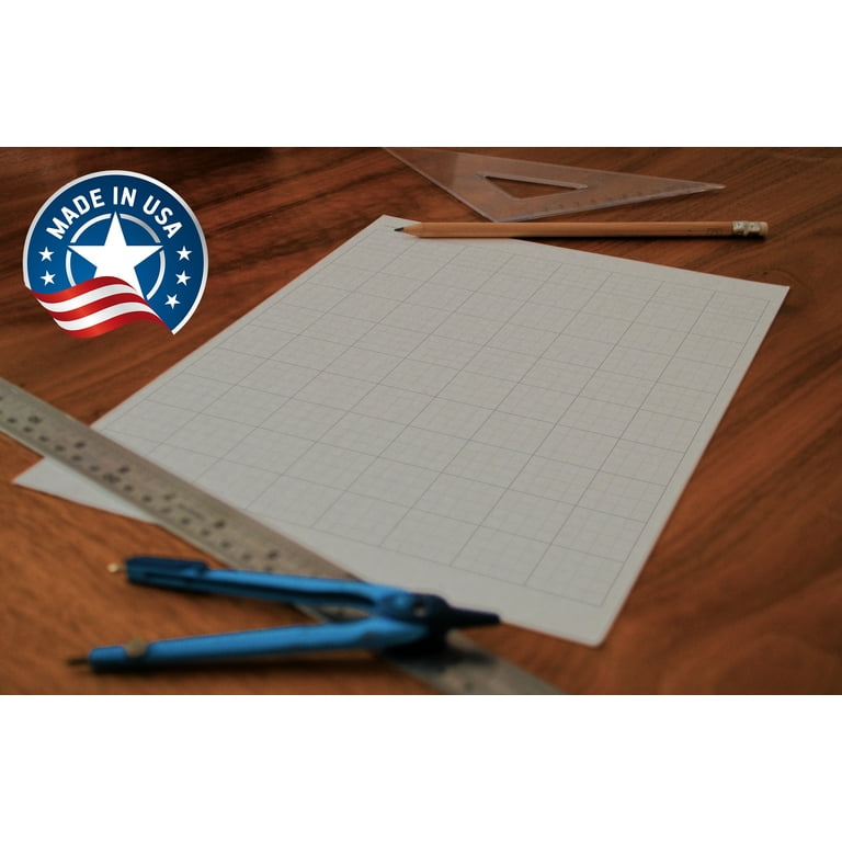 MPC Brands Quadrille Grid Blueprint and Graph Paper (1 Pack 11 x 17) White