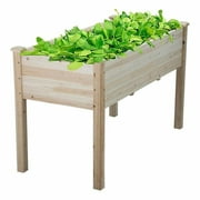 Raised/Elevated Garden Bed Planter Box Kit for Vegetable/Flower/Herb Outdoor Gardening Natural Wood, 22" x 30" x 48" (WxHxL)